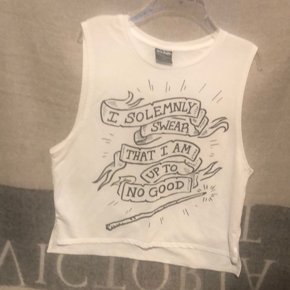 Harry Potter White Crop Top Tank
